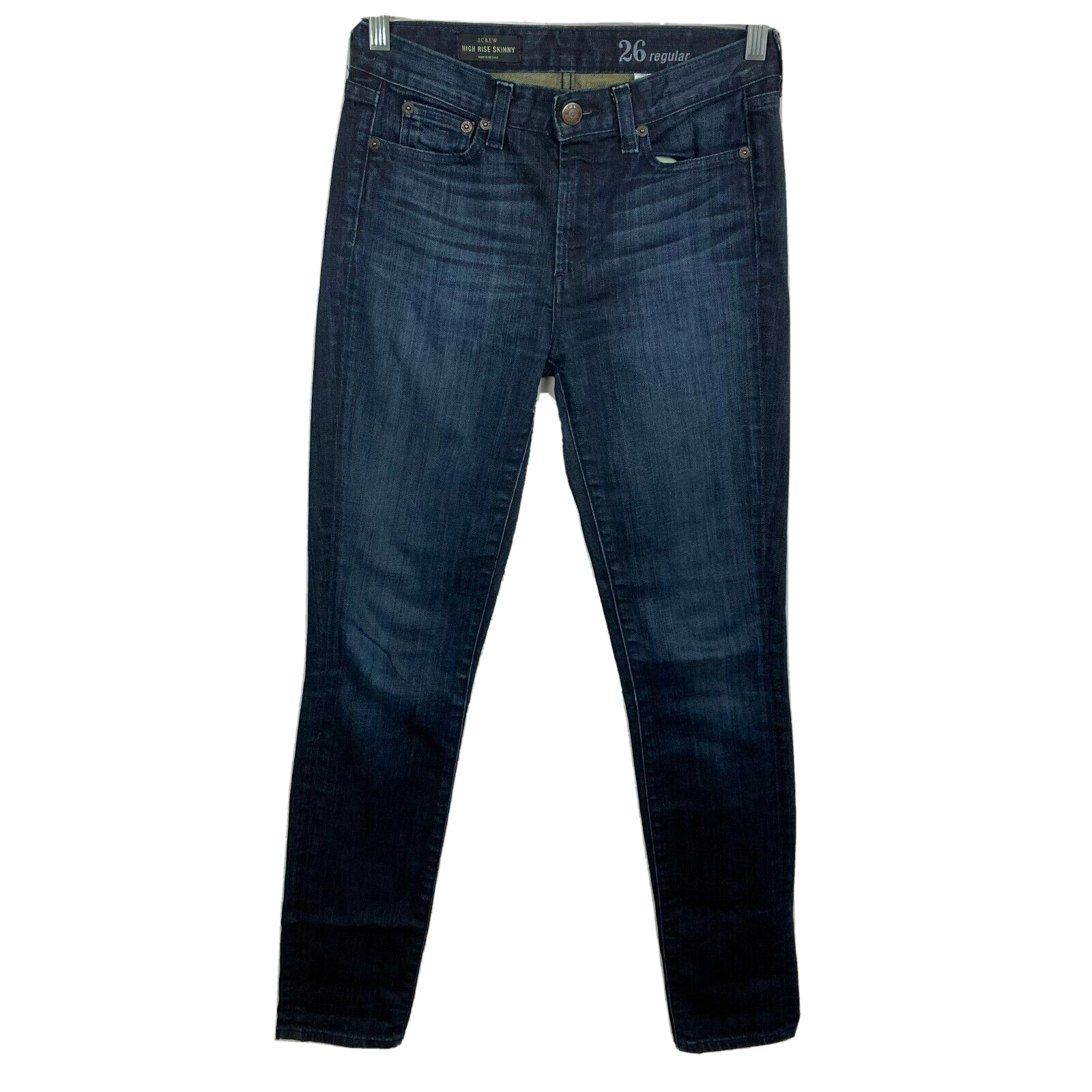 J. Crew Jeans Womens Sz 26 Blue Cotton Stretch Denim High Rise Skinny